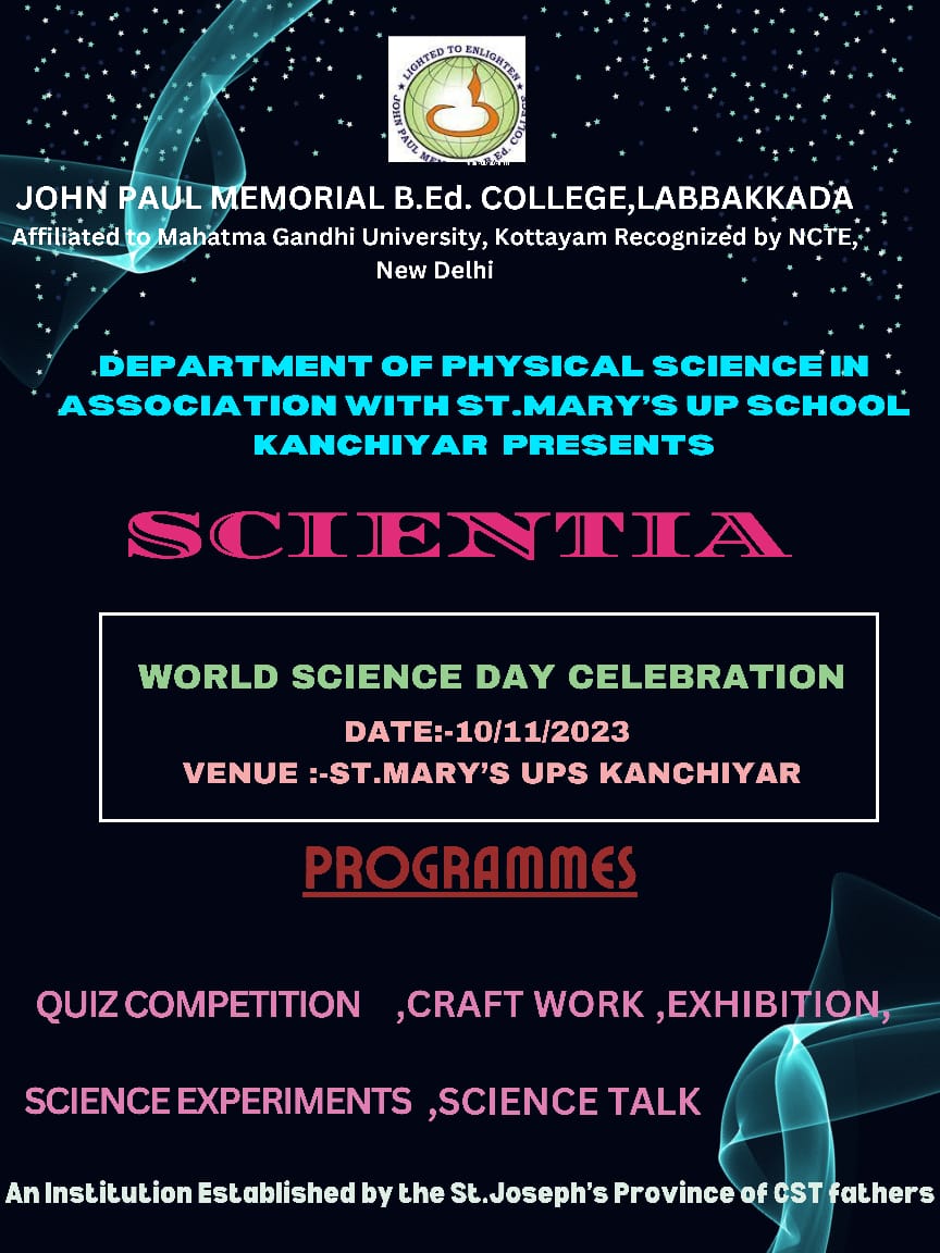 WORLD SCIENCE DAY CELEBRATION